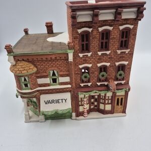 Dept 56. Christmas In The City Variety Store And Barbers.